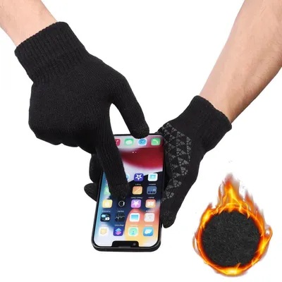 Produktbild von Winter Handschuhe Herren Damen Touchscreen Thermo Wolle Rutschfest
