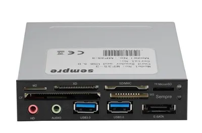 Obrázek produktu pro vždy MP35-3 3,5" MultiFrontpanel s 2x USB3.0, eSATA, HD Audio, Cardreader