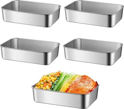 Produktbild von Famanu Brotbackform 5er Set - Hochwertiger Edelstahl, 22,8 x 15,3 x 5,9 cm