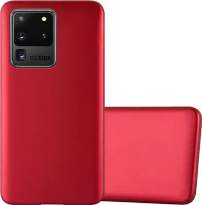 Produktbild von Cadorabo Schutzhülle für Samsung Galaxy S20 ULTRA Hülle in Rot Handyhülle TPU Silikon Etui Cover Case