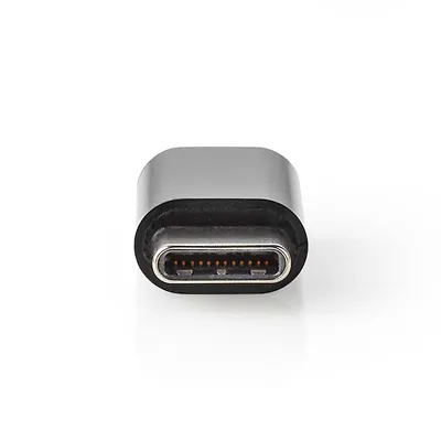 Image de Adaptateur USB-C Nedis - USB 2.0 - USB-C mâle - USB Micro-B femelle - 480 Mbps - Rond - Plaqué or - Anthracite - Boîte