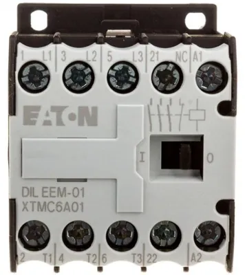 Produktbild von Leistungsschütz 6A 3P 24V AC 0Z 1R DILEEM-01(24V50/60HZ) 051621