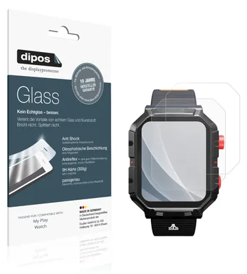 Produktbild von 2x Schutzfolie für My Play Watch matt - Anti-Shock 9H Folie dipos Glass Kunststoffglas