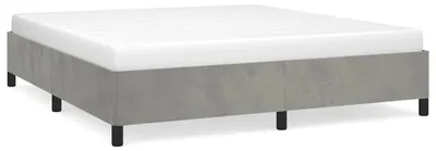 Produktbild von vidaXL Bettgestell ohne Matratze Hellgrau 180x200 cm Samt