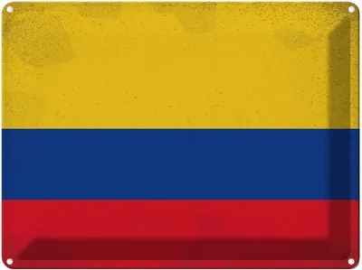 Produktbild von vianmo Blechschild 30x40 cm Kolumbien Colombia Flagge Fahne Wappen