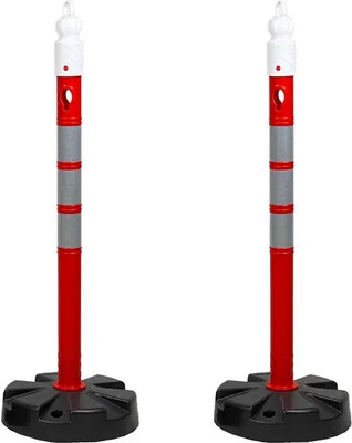 Produktbild von Kettenpfosten UvV Duo Kettenständer inkl. 5m Kette rot weiß