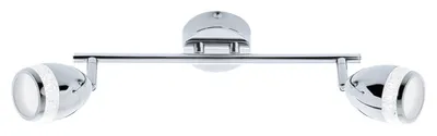 Produktbild von LED-Deckenleuchte - Chromfarben - Weiß - Glas - Metall - 2-flammig - B 32 cm