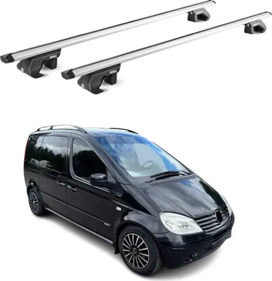 Image de Barres de toit transversales pour Mercedes Vaneo W414 2002-2005 Alu Gris 2x ABE