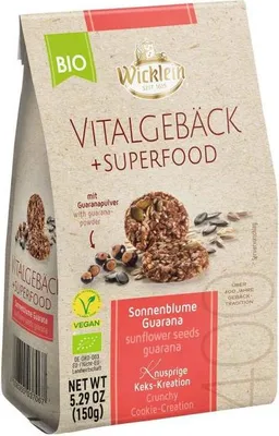 Produktbild von Wicklein  Vitalgebäck + Superfood Sonnenblume Guarana 150g