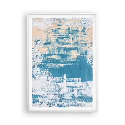 Produktbild von Gerahmtes Poster - Weißer Rahmen - Blau Farben Hintergrund - 70x100 cm - Wand Bild - Wanddeko - Wandbilder - Kunstposter - Wandposter - Bilderrahmen - Bilder - Kunstdruck - P2WPA70x100-5062