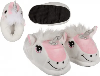 Produktbild von (748) Einhorn Kuschel Kinder Hausschuhe in Rose Gr. 31/32