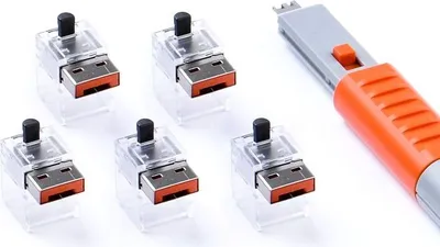 Image de SmartKeeper Basic "LAN Cable" Lock orange         5 Stk.+Key