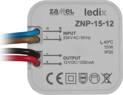 Immagine prodotto di Alimentatore LED, 12 V/15 W, IP20, LEDIX