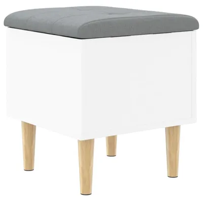Imagen del producto de vidaXL Banco con espacio de almacenamiento, blanco, 42x42x46 cm, fabricado en material de madera