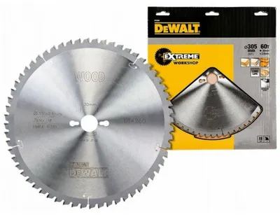 Kreissägeblatt DEWALT 305x30mm 60 Zähne mit Hartmetallzähnen DT4260-QZ