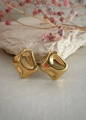 Image de Boucles d'oreilles en acier inoxydable doré