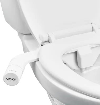 Obrázek produktu pro VEVOR bidetový nástavec na WC, neelektrický bidetový nástavec na WC s výsuvnou dvojitou tryskou a nastavitelným tlakem studené vody Přívod z nerezové oceli ideální pro mytí hýždí a intimních míst, bílý