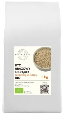 RYŻ BRĄZOWY OKRĄGŁY BIO 1 kg - THE PLANET
