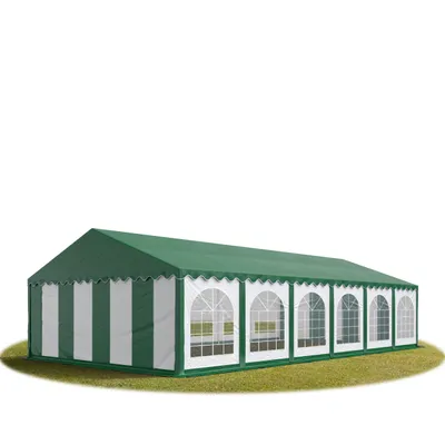 Immagine prodotto di 6x12 m tendostruttura, altezza 3,0m porta a cerniera, PVC 850, grigio, con statica (sottofondo in cemento)