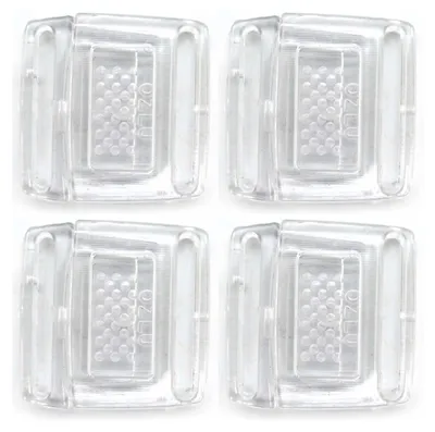 20 Modische BH-Verschlüsse Kunststoff transparent