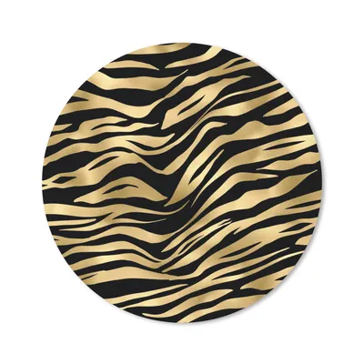 Produktbild von MuchoWow® Mauspad Mousepad Muster - Zebra - Gold 50x50 cm - Mousepads - Maus Mat - Pad - Mausunterlage - Vinyl