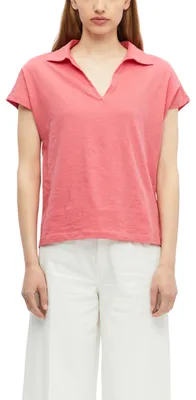 Produktbild von s.Oliver Damen Poloshirt – Relaxed Fit, Flammgarn-Jersey, ärmellos, V-Ausschnitt