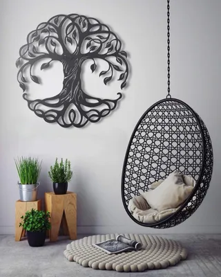 Produktbild von 3D-Wanddekoration – Lebensbaum – Metall – 50 cm