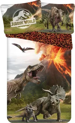Produktbild von Jurassic World Bettwäsche-Set für Einzelbett, Baumwolle, europäische Größe