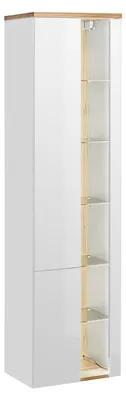 Immagine prodotto di Mobile da bagno Mobile alto da bagno Scaffale Mobili da bagno Scaffali Specchio da bagno 45x33x170cm