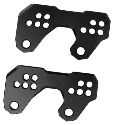 Image de Lot de 2 repose-pieds arrière avec support de levier de vitesses en alliage d'aluminium usiné CNC, pièces de rechange pour YZF R3, MT25 et MT03, noir