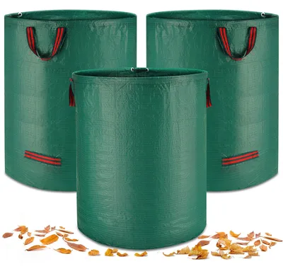 Imagen del producto de 3 bolsas de residuos de jardín de polipropileno resistente