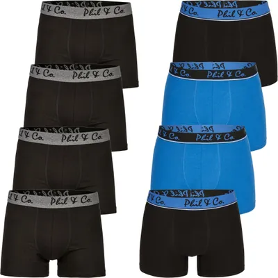 Produktbild von 8er Pack Phil & Co Berlin Jersey Boxershorts Trunk Short Pant FARBWAHL - Farbe: DESIGN 04, Grösse: XL