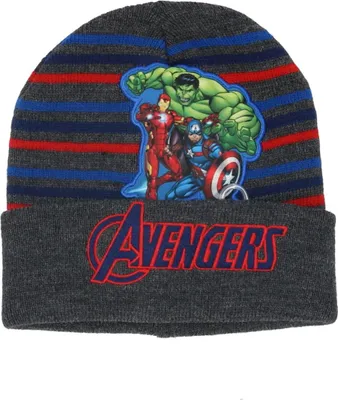Produktbild von Avengers Kinder Wintermütze Mit Avengers-Logo für den Winter Grau