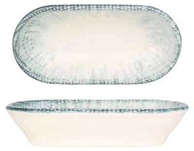 Imagen del producto de Kütahya Porselen: Plato para servir - Diseño "Iceberg" - Porcelana - 18x9 cm (250cc)