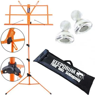Produktbild von keepdrum MUS2OR Notenständer Orange mit 10 Magnete