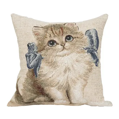 Produktbild von Kissenbezug, Vintage Gobelin Kissenbezug 43x43cm Katze