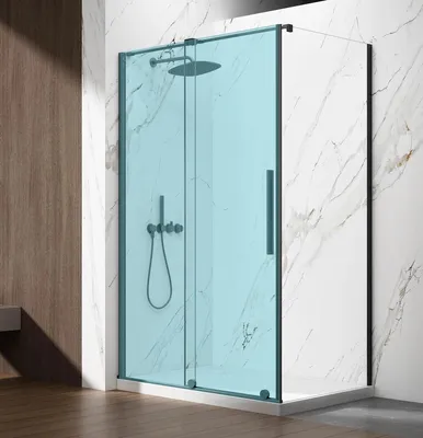 Immagine prodotto di Pannello laterale Gelco SPIRIT BLACK, altezza 800 mm, vetro trasparente - GI3580B