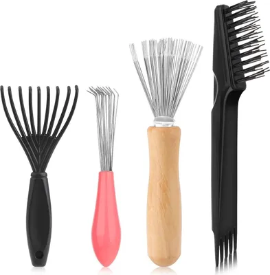 Produktbild von 4-teiliges Haarbürstenreiniger Set - Mini Bürstenreiniger für Haarbürsten und Kämme
