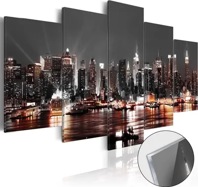 Produktbild von 3mm Acrylglasplatte Acrylglasbild - Gray City 100x50 cm Landschaften d-A-0022-k-p