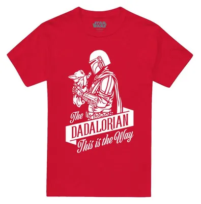 Produktbild von Star Wars - "Dadalorian" T-Shirt für Herren/Damen Uni, Ringgesponnene Baumwolle TV34867 (M) (Rot)