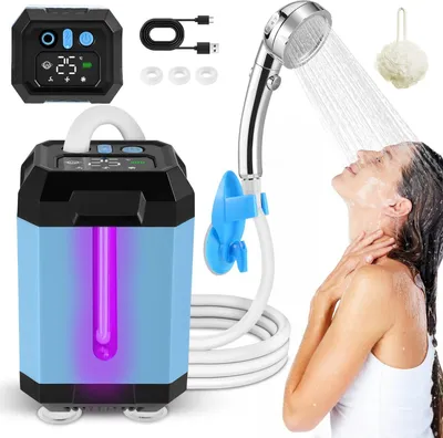 Obrázek produktu pro Kempingová sprcha, dobíjecí 6000 mAh, UV filtr, 220 V EU