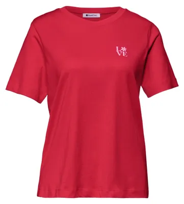 Produktbild von Street One LTD QR basic shirt w.chest pri salsa red 44
