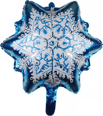 Produktbild von Folienballon Weihnachten, Schneeflocke Eisstern, ca. 58 x 50 cm