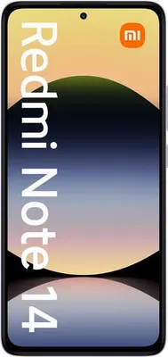 Produktbild von Xiaomi Redmi | Note 14 | Nebelviolett | 6,67" | AMOLED | 2400 x 1080 Pixel | Mediatek | Interner RAM 6 GB | 128 GB | Dual-SIM | 4G | Auflösung der Hauptkamera 108+2+2 MP | Auflösung der Sekundärkamera 20