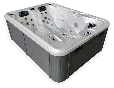 Produktbild von TroniTechnik® BOTTARO, 210x160 cm Outdoorwhirlpool mit Heizung, Farblicht, Massagedüsen und robuster Sanitäracryl-Wanne