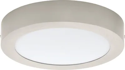 Produktbild von EGLO LED Deckenleuchte Fueva 1, 1 flammige Deckenlampe, Material: Metallguss, Kunststoff, Farbe: Nickel matt, weiß, Ø: 22,5 cm, warmweiß, Flurlampe