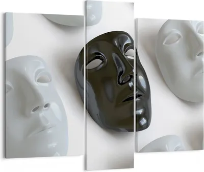 Produktbild von Bild auf Leinwand - Leinwandbild - Venedig Maske Schauspieler Theater - 95x80cm - Wand Bild - Wanddeko - Leinwanddruck - Bilder - Kunstdruck - Leinwand bilder - Wandkunst - CB95x80-2208