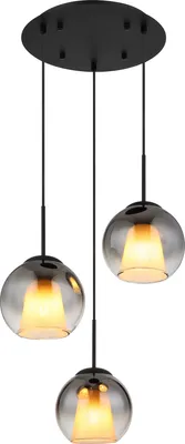 Produktbild von Globo Lighting Hängeleuchte Metall schwarz matt, 3x E27