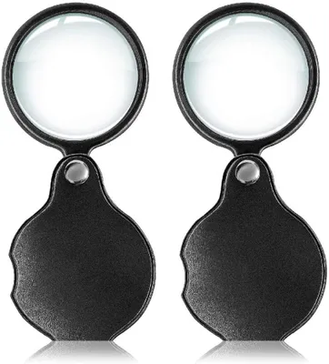 Produktbild von Mini Lupe - 2 Stš¹ck - Vergr??erungsglas - Leselupe - 10-fache Vergr??erung - Taschenlupe - Klein und klar