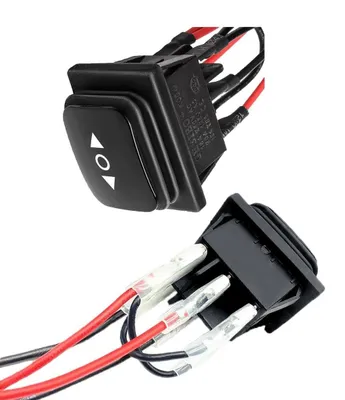 Productafbeelding van DPDT tuimelschakelaar, 12 V, zelfreserend, 6-polige met 21 cm kabel